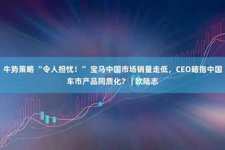 牛势策略 “令人担忧！” 宝马中国市场销量走低，CEO暗指中国车市产品同质化？ | 欧陆志